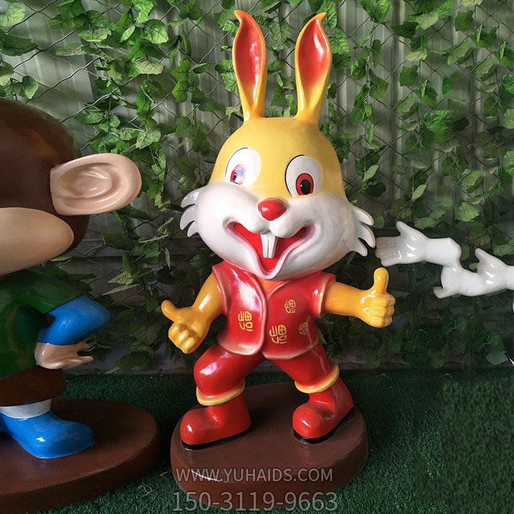 十二生肖玻璃钢卡通公仔户外商场景观博鱼网页版