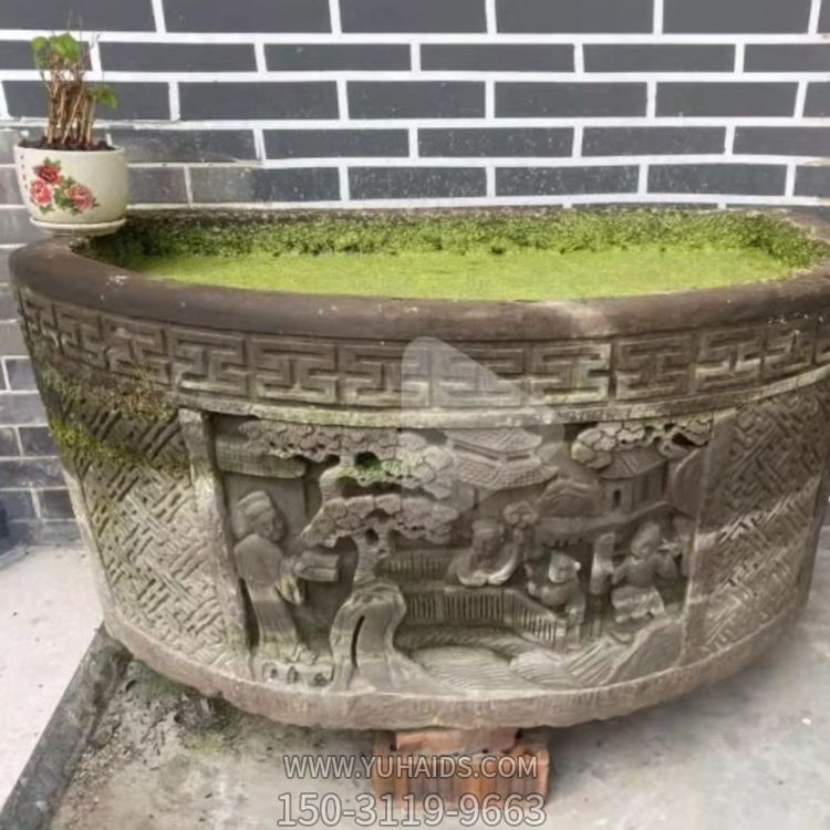 庭院仿古做旧青石石雕缸博鱼网页版