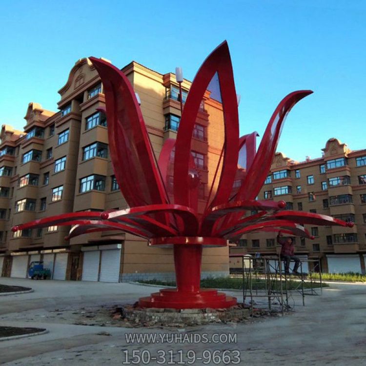 户外别墅小区大型抽象彩绘花朵博鱼网页版