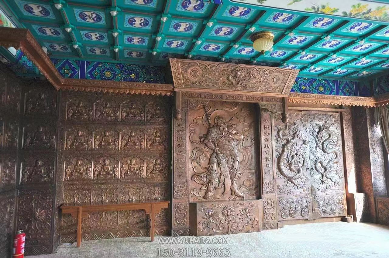 大型寺庙室内佛像浮雕背景墙博鱼网页版