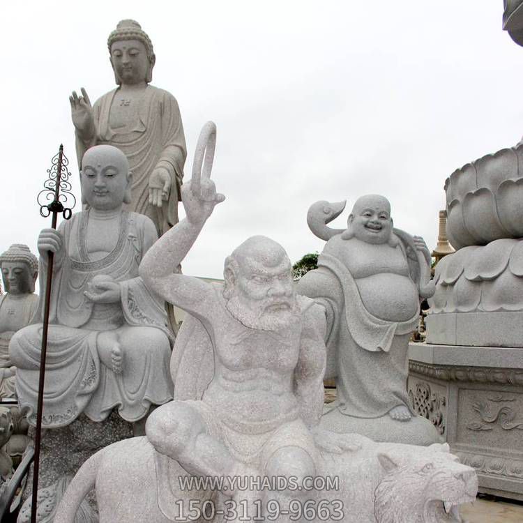 明清寺院花岗岩雕刻罗汉像 佛像博鱼网页版