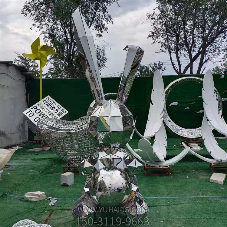 不锈钢兔子，块面抽象兔子博鱼网页版