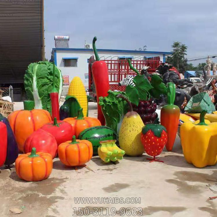 玻璃钢卡通仿真水果蔬菜景观摆件博鱼网页版