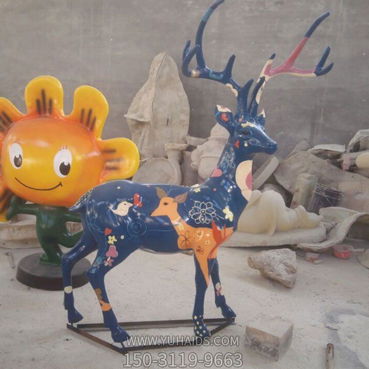 玻璃钢卡通彩绘动物园动物博鱼网页版摆件