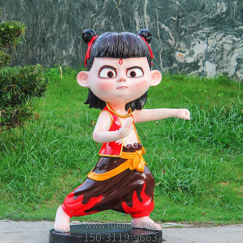 魔童降世卡通公仔花园美陈城市玻璃钢博鱼网页版