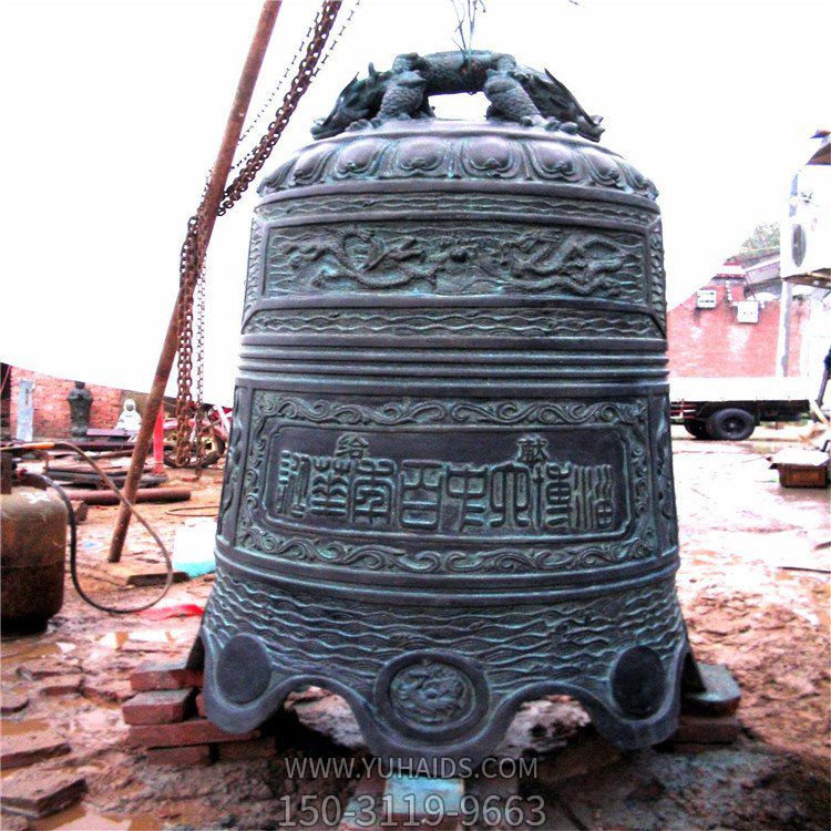 青铜铸造寺院摆放大型仿古青铜器祈福钟博鱼网页版