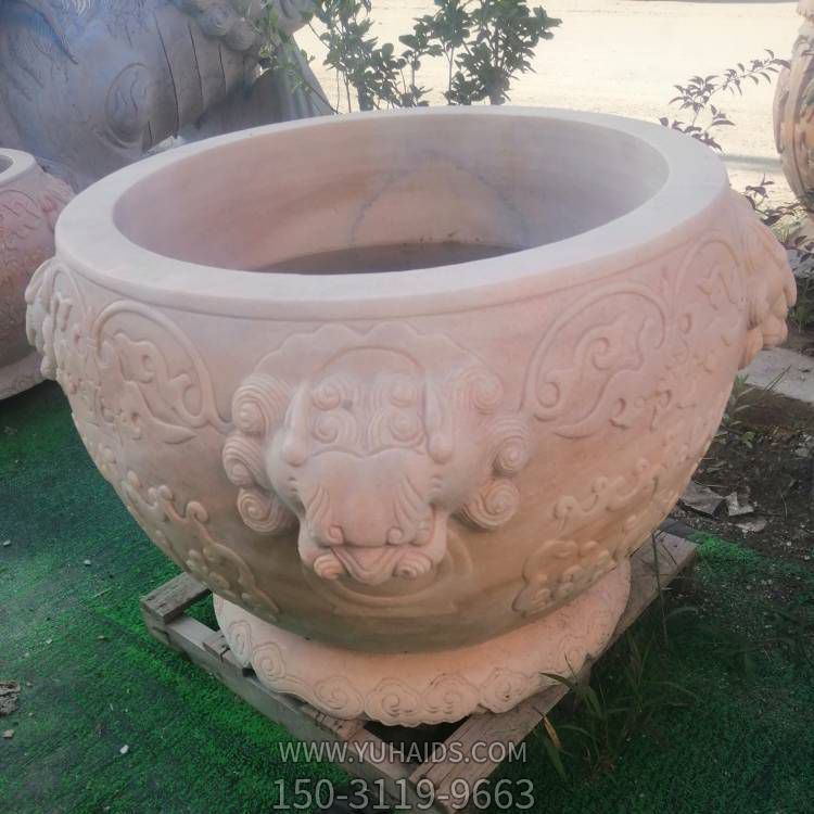 庭院大型大理石石雕园林水缸养鱼种花花盆博鱼网页版