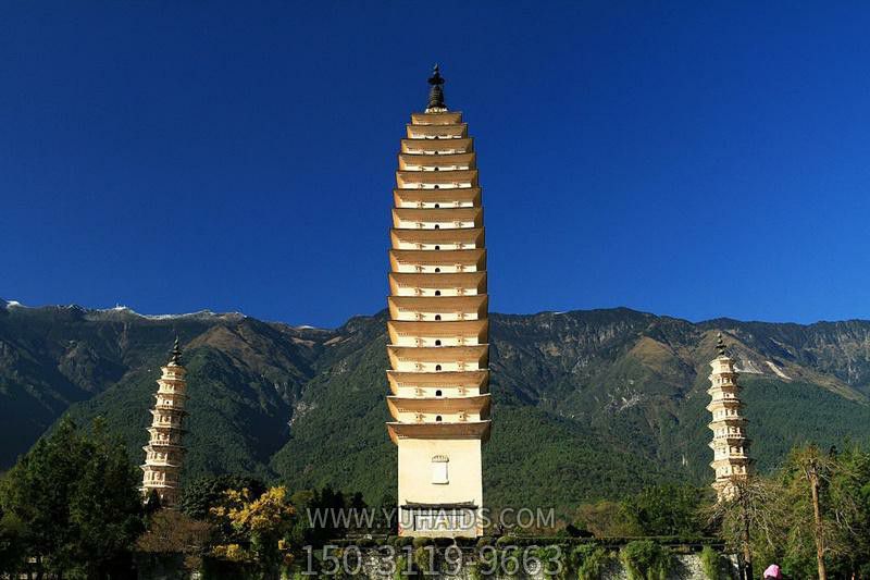 中国寺庙多层佛塔景观博鱼网页版