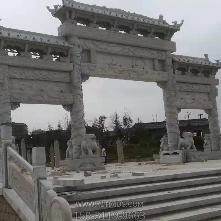 景区园林创意大理石石雕牌坊博鱼网页版