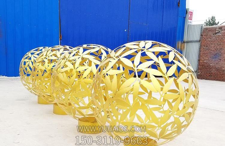 公园创意树叶不锈钢镂空博鱼网页版