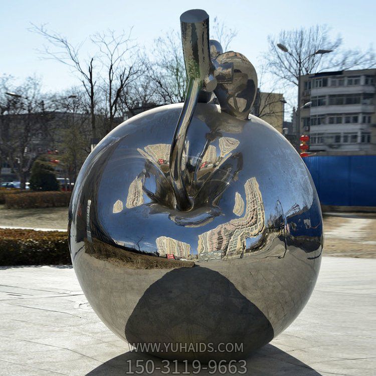 不锈钢镜面园林大型户外景观摆件苹果博鱼网页版