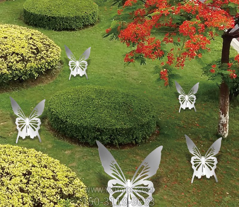 草坪不锈钢镂空蝴蝶博鱼网页版
