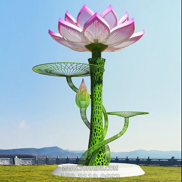 旅游景区不锈钢彩绘莲花荷花博鱼网页版