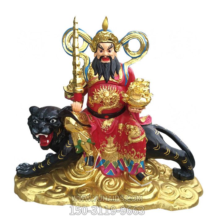 文财神比干神像玻璃钢彩绘坐着伏虎的财神博鱼网页版