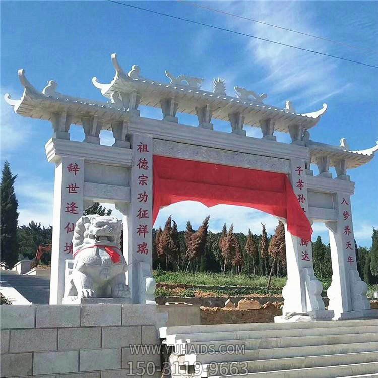 花岗岩石雕门楼 寺院景点装饰浮雕门楼牌坊博鱼网页版