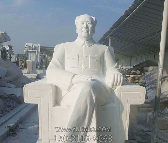 公园景区汉白玉石雕坐式毛泽东博鱼网页版