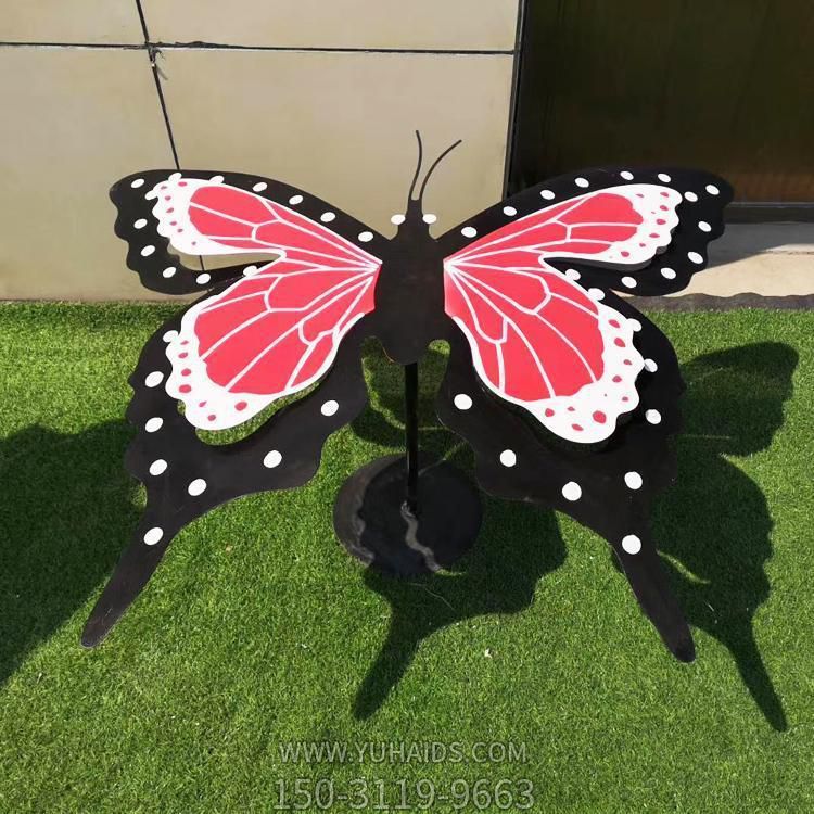 不锈钢彩绘仿真蝴蝶博鱼网页版 园林景观装饰小品