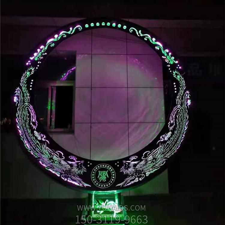 广场不锈钢镂空太阳能夜晚照明摆件圆环博鱼网页版