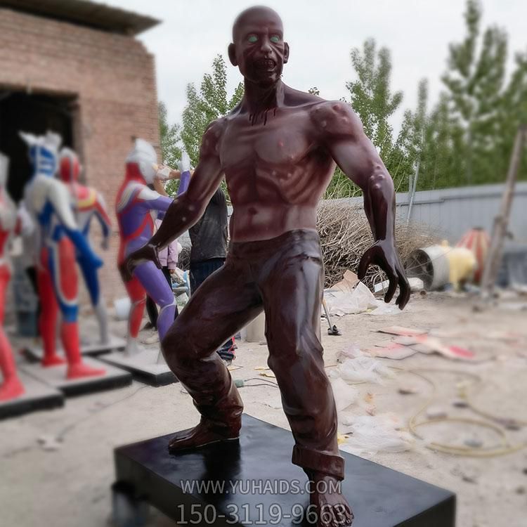 电影院玻璃钢彩绘游戏人物景观摆件博鱼网页版