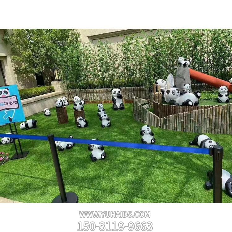 熊猫主题乐园玻璃钢卡通国宝熊猫博鱼网页版