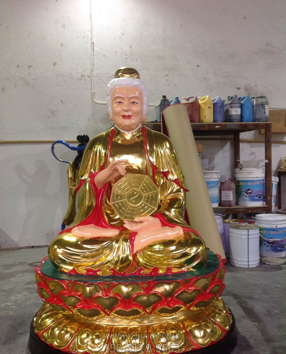 不锈钢喷金烤漆大型寺庙景观太极老母博鱼网页版