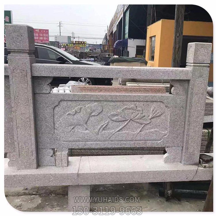 天然花岗岩雕刻防护栏杆寺院景点摆件博鱼网页版