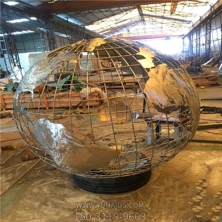 不锈钢镂空校园广场大型金属制作地球仪博鱼网页版