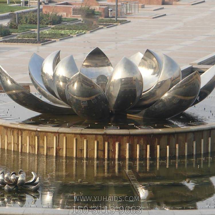 广场水景不锈钢镜面创意莲花博鱼网页版