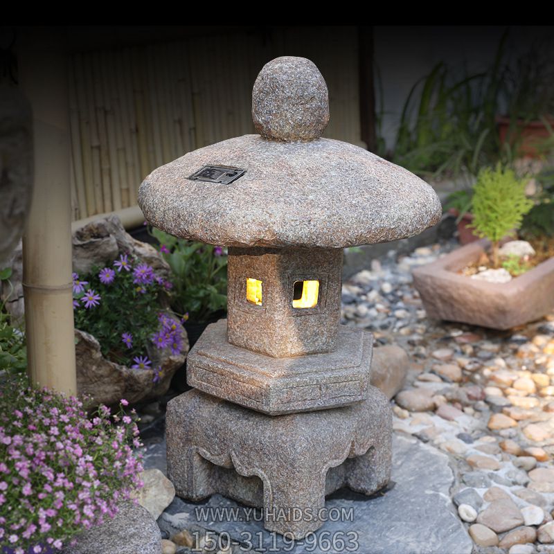 水磨坊户外中式仿古太阳能灯摆件庭院草坪落地石灯笼装饰博鱼网页版