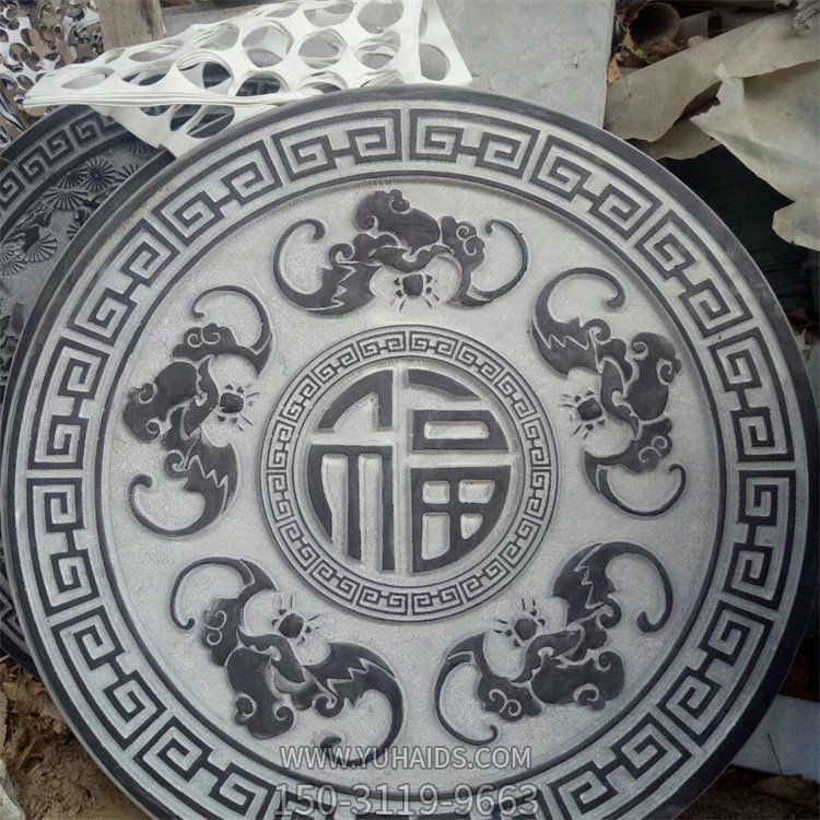 庭院中式晚霞红浮雕壁画 立体石雕影壁博鱼网页版