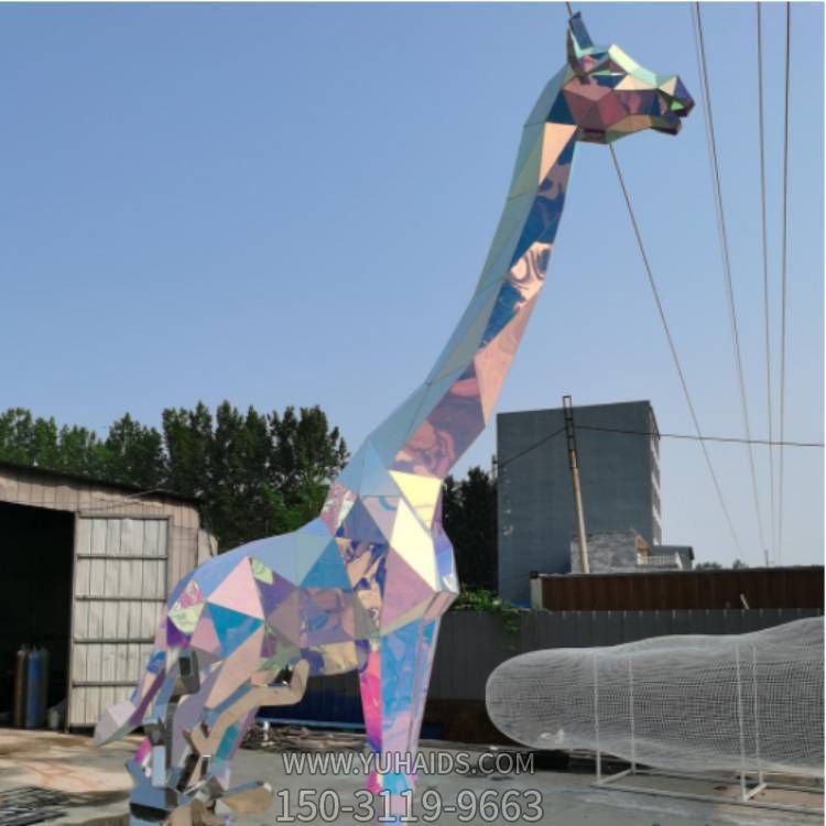 几何不锈钢户外园林景观抽象长颈鹿博鱼网页版