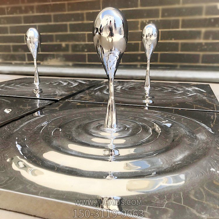 不锈钢镜面水波纹滴水景观摆件博鱼网页版