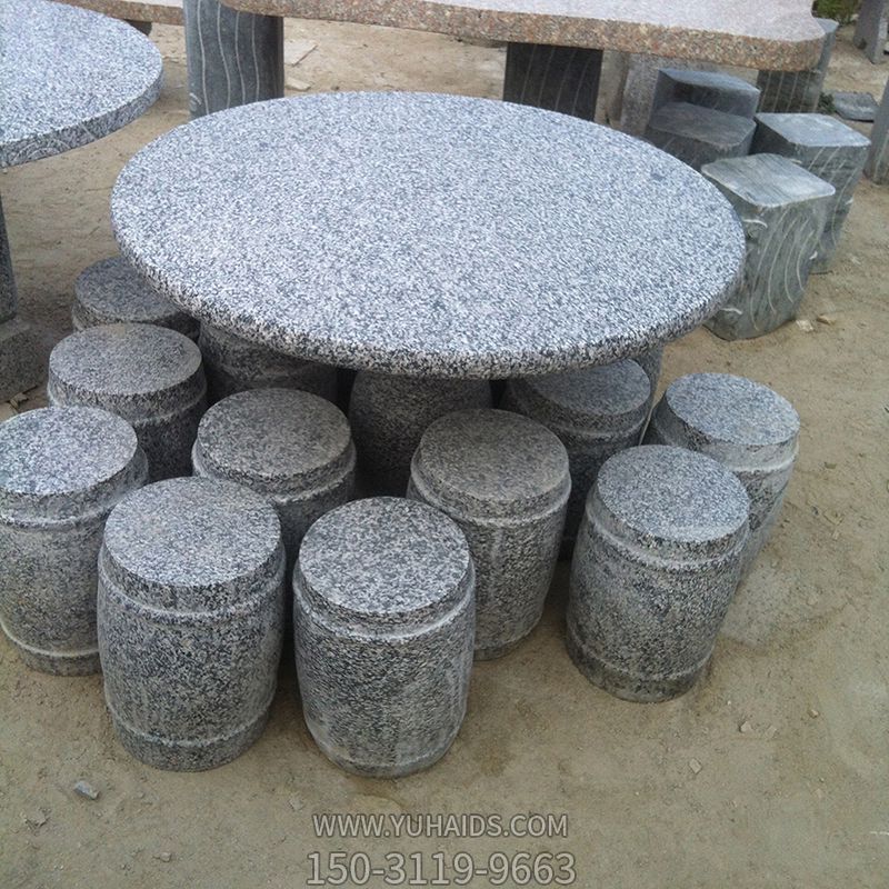 小区广场休闲区花岗岩圆桌凳博鱼网页版