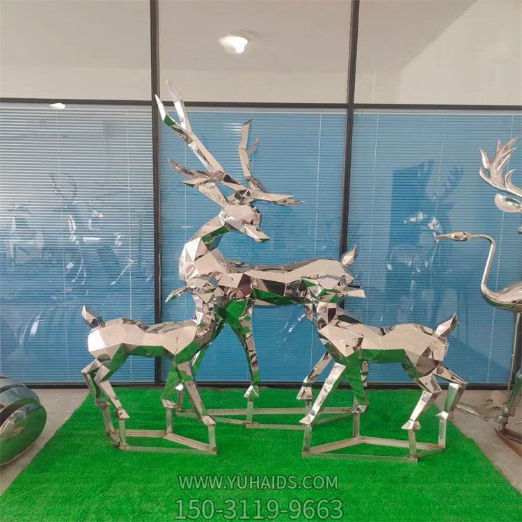 几何块面不锈钢抽象梅花鹿博鱼网页版