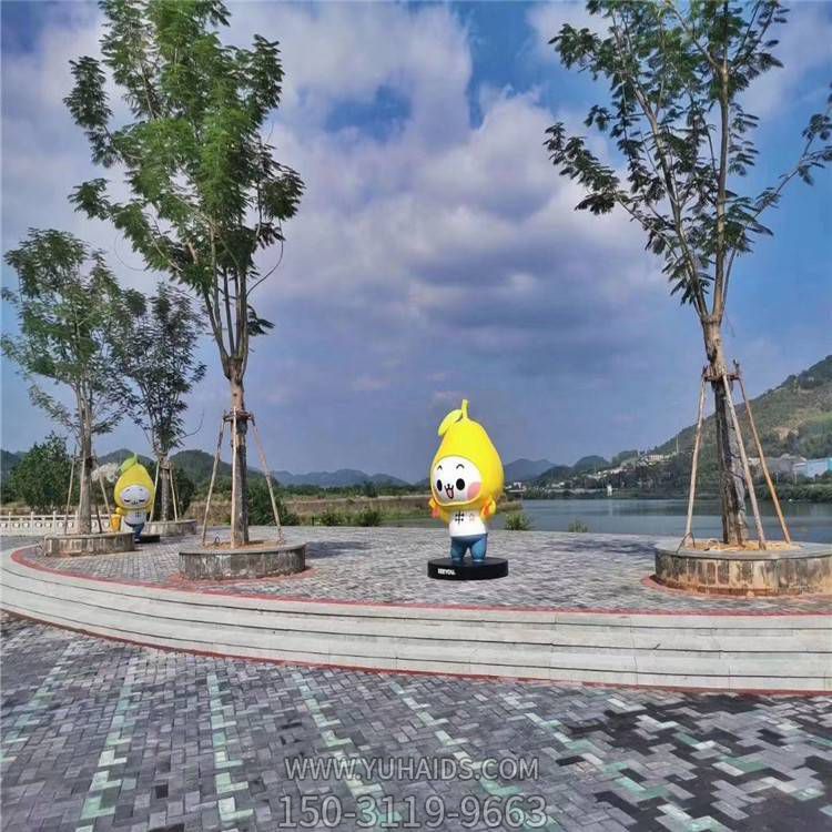 园林广场公园玻璃钢卡通抽象梨博鱼网页版