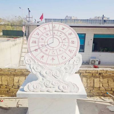 古代校园计时器大理石石雕日晷博鱼网页版