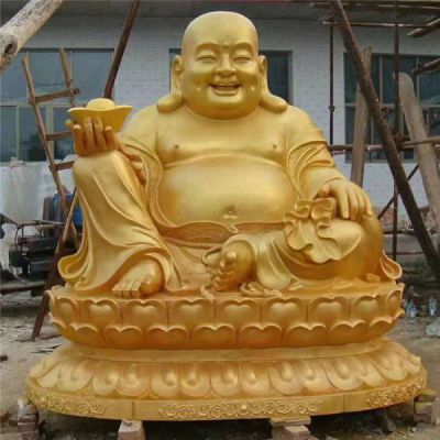 户外大型佛像景观玻璃钢贴金神佛博鱼网页版