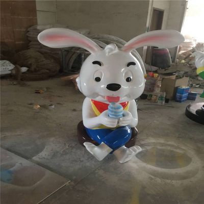 游乐场玻璃钢卡通彩绘动物摆件博鱼网页版