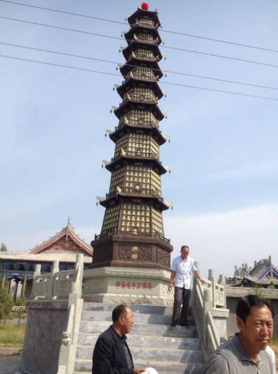佛塔博鱼网页版-铸铁千佛塔寺庙景观装饰摆件
