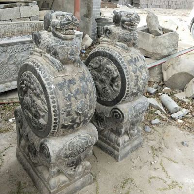 仿古做旧门口门墩一对抱鼓石博鱼网页版