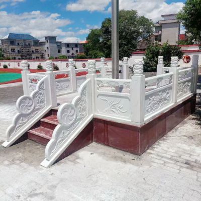 汉白玉旗台,学校升旗台栏杆