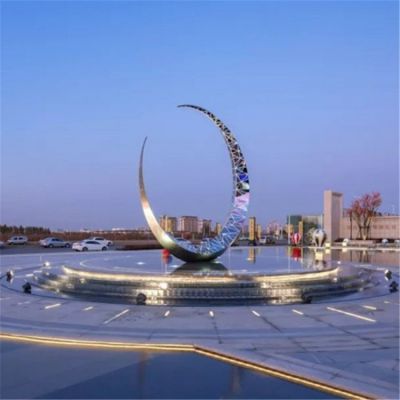 城市公园广场灯光亮化不锈钢月亮博鱼网页版