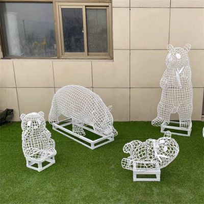 户外金属不锈钢镂空熊猫博鱼网页版