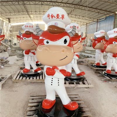 动物园玻璃钢卡通牛博鱼网页版