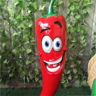 玻璃钢卡通户外园林创意表情辣椒博鱼网页版