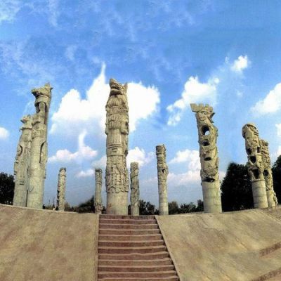 广场大型大理石石雕户外文化柱博鱼网页版