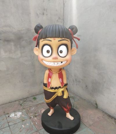 小区广场玻璃钢卡通魔童哪吒博鱼网页版