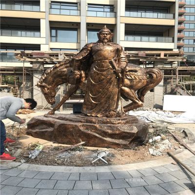 岳飞铜雕，玻璃钢仿铜历史名人，民族英雄人物博鱼网页版