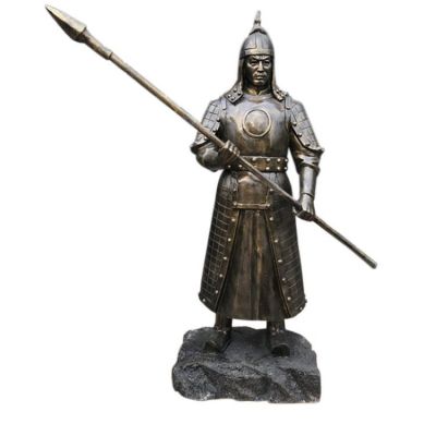 玻璃钢仿铜户外园林古代将士博鱼网页版