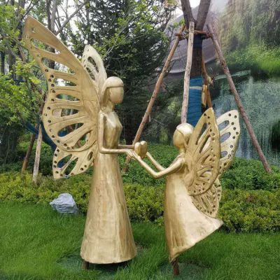 园林花园玻璃钢仿铜跳舞的花仙子博鱼网页版